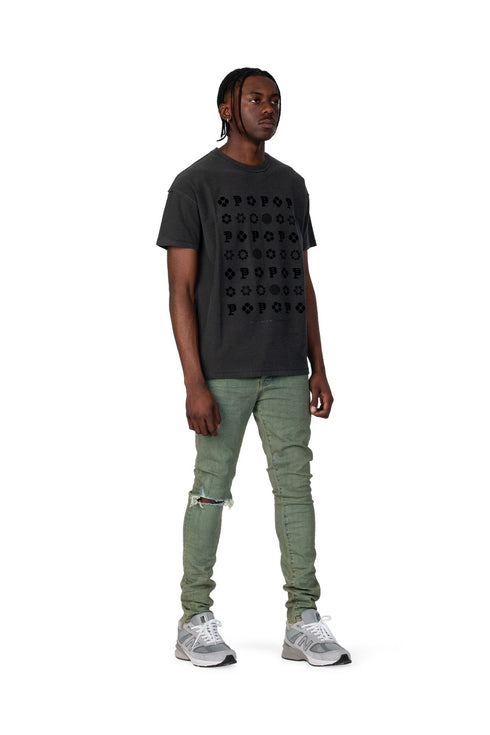 PURPLE BRAND P MONOGRAN FLOCKING S/S TEE Mens Apparel - MENS